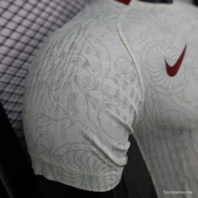 إصدار اللاعب 2025 قميص أبيض أبيض خارجي صيني 2025