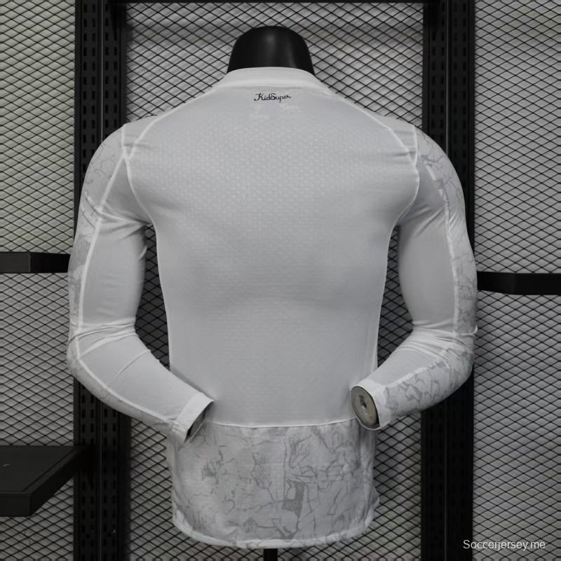 إصدار اللاعب 25/26 قميص بأكمام طويلة الأكمام لمانشستر سيتي خارج أرضه