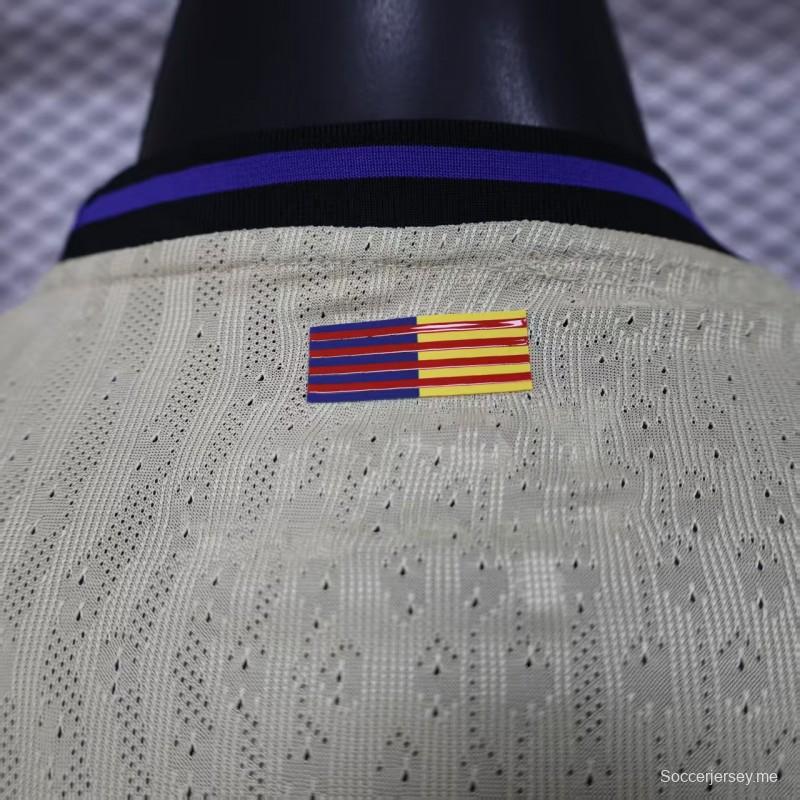 نسخة اللاعب 25/26 قميص بأكمام طويلة الأكمام من برشلونة Away 25/26