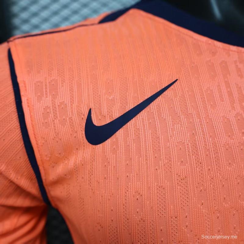 إصدار اللاعب 25/26 قميص برشلونة الثالث برتقالي اللون برتقالي اللون 25/26