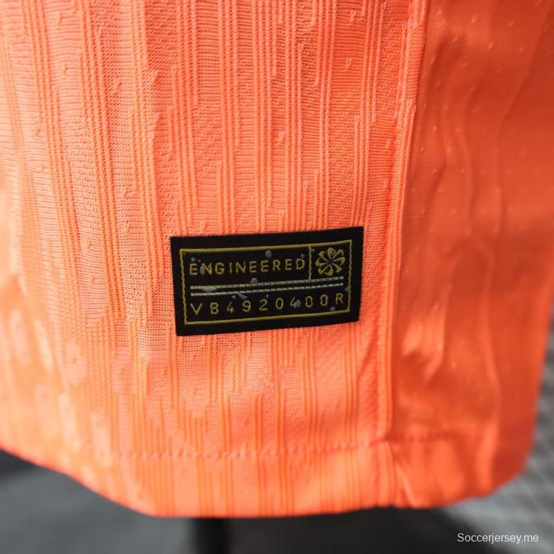 إصدار اللاعب 25/26 قميص برشلونة الثالث برتقالي اللون برتقالي اللون 25/26