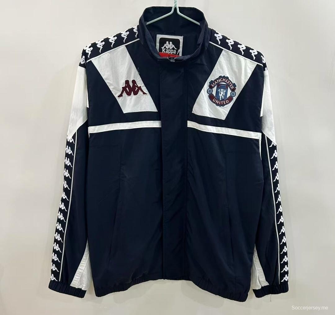 25/26 مانشستر يونايتد طراز 1967 مانشستر يونايتد 1967 سترة واقية من الرياح أسود/أبيض
