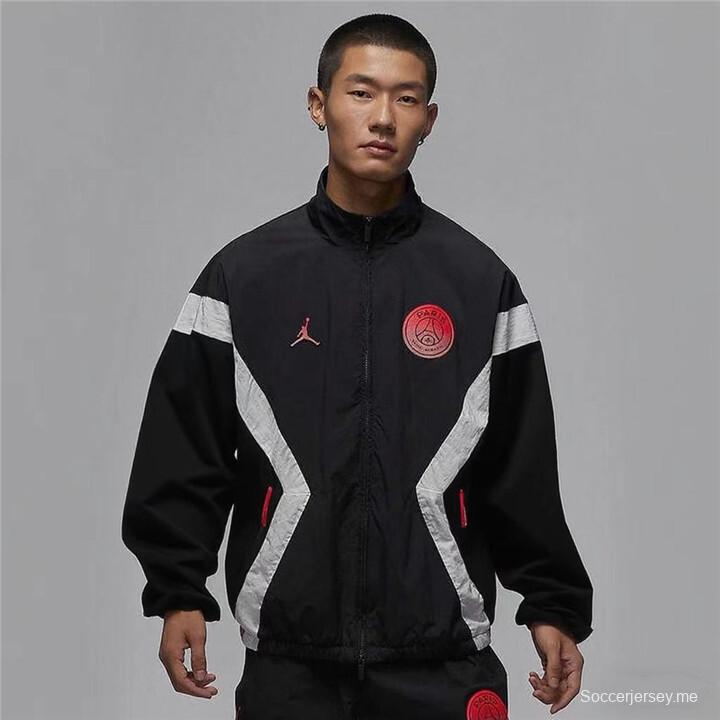 25/26 طقم جاكيت رياضي ريترو بلوك ملون من باريس سان جيرمان - أزرق/أسود/وردي مجموعة السترات الواقية 3 ألوان