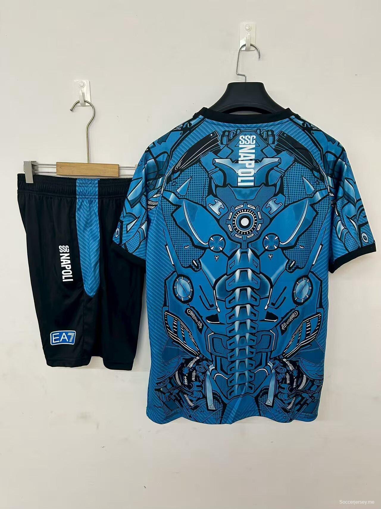 25/26 قميص تدريب نابولي قبل المباراة أزرق+ شورت أزرق+ شورت