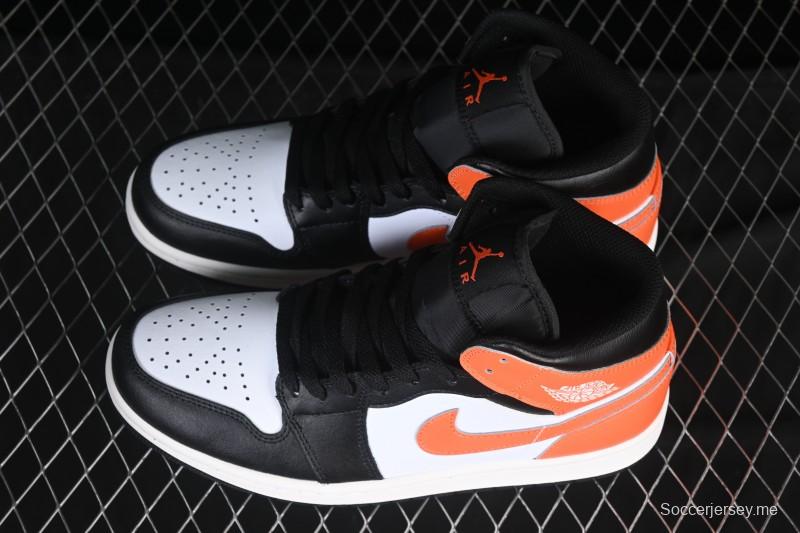 نايك اير جوردان 1 ميد AJ1 اير جوردان 1 اير جوردان 1 ميد AJ1 أسود أبيض برتقالي - DQ8426-801