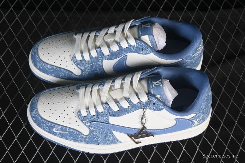 حذاء نايك ترافيس سكوت x Fragment Design x Air Jordan 1 Low OG SP AJ1 ذو الرقبة المنخفضة الكاجوال - SC0601-056