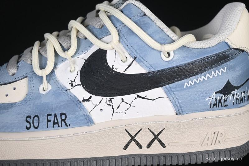 حذاء نايك اير فورس 1'07 منخفض عصر التشققات حذاء رياضي كاجوال مرسوم باليد - KS6896-555