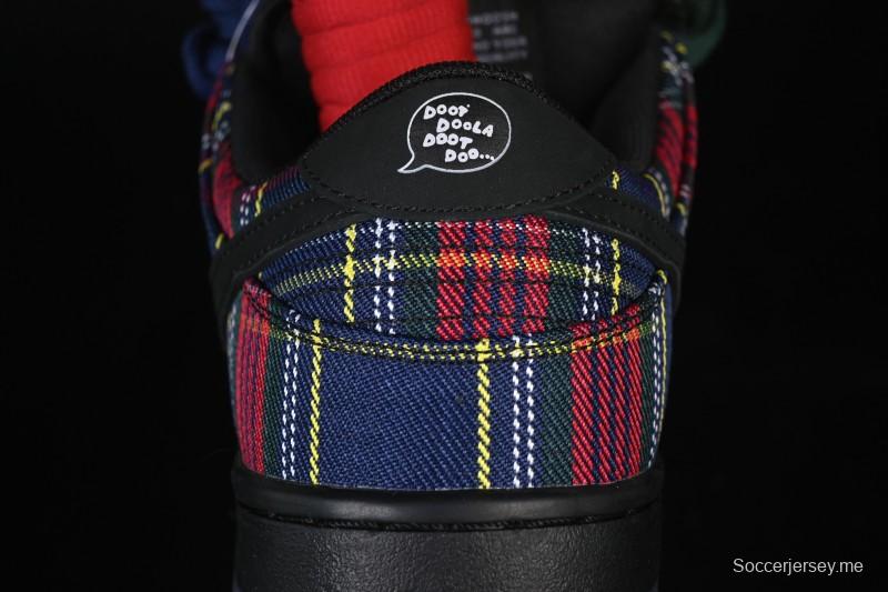 حذاء تزلج نايك SB Dunk Dunk Low Nardwuwar Collaboration الاسكتلندي المنقوش المنقوش المنخفض - II1493-600