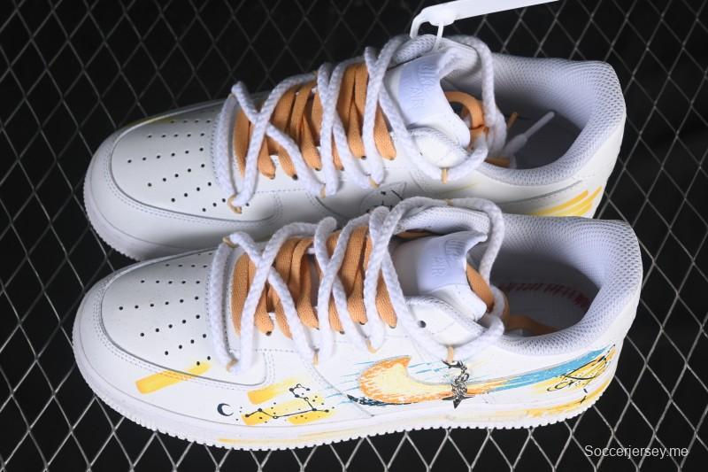 حذاء نايك اير فورس 1 '07 المنخفض من نايك اير فورس 1 '07 ليو سلسلة زودياك المرسومة يدويًا من سلسلة زودياك الرياضية الكاجوال المنخفضة - 723-822