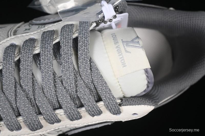 حذاء نايك اير فورس 1 '07 منخفض LV Collaboration LV Collaboration مطبوع عليه شارة بيج اللون البيج، حذاء رياضي كاجوال منخفض - HH7518-079