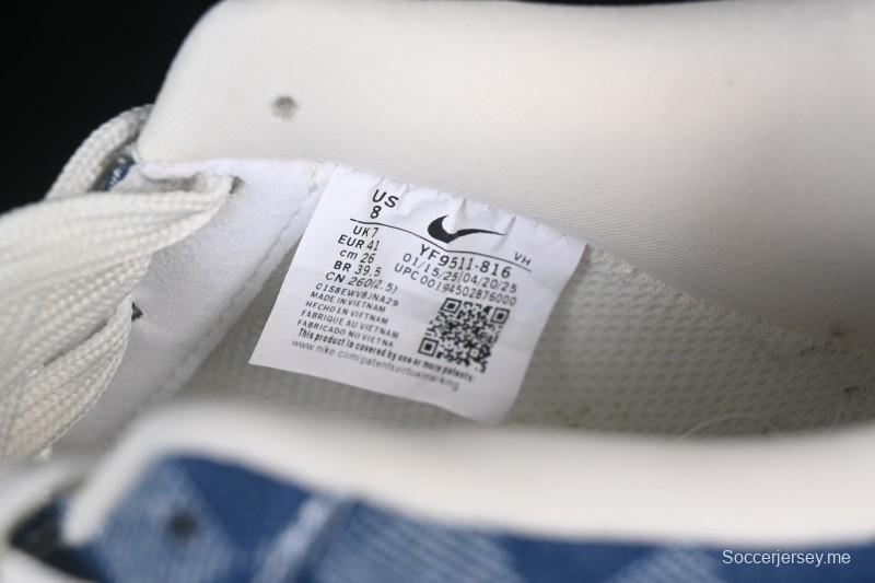 حذاء رياضي نايك اير فورس 1 '07 منخفض كاجوال باللون الأزرق الداكن الأبيض - YF9511-816