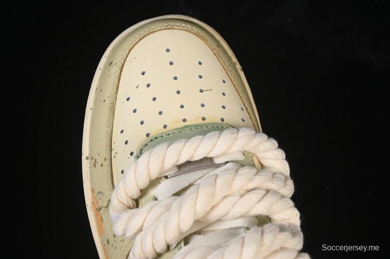 حذاء نايك اير فورس 1 '07 المنخفض من نايك اير فورس 1 '07 قهوة بالحليب مرسوم باليد مرسوم عليه رسومات كاجوال - XL2321-666