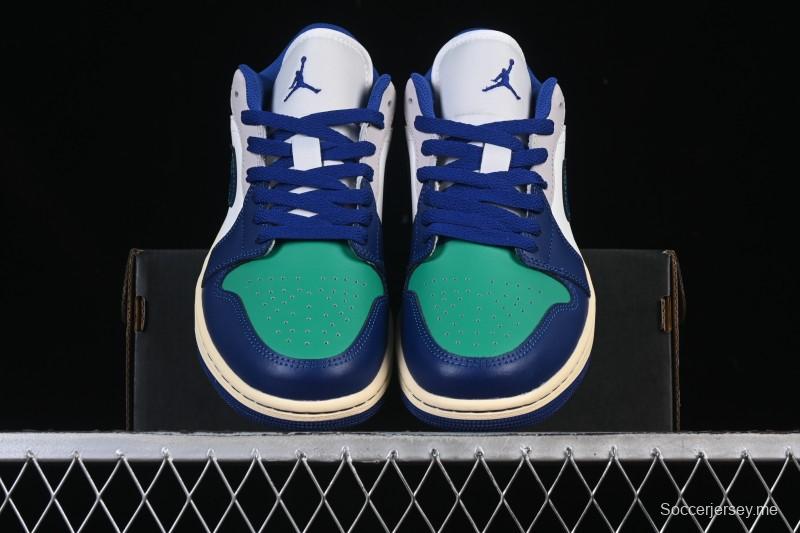 حذاء نايك اير جوردان 1 اير جوردان 1 لاو AJ1 بلون أزرق أخضر منخفض التزلج كاجوال - 553558-147