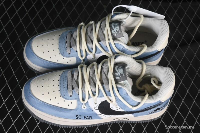 حذاء نايك اير فورس 1'07 منخفض عصر التشققات حذاء رياضي كاجوال مرسوم باليد - KS6896-555