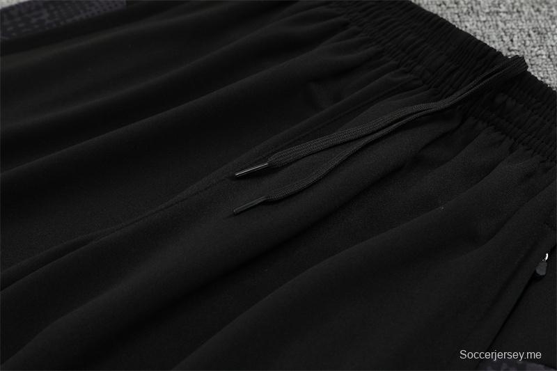 25/26 AC Milan Black Camouflage Half Zipper Jacket+Long Pants