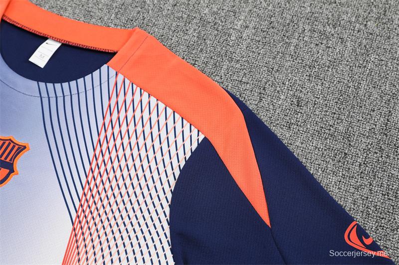 25/26 Barcelona Royal Blue Camouflage T90 Short Sleeve Jersey+Shorts