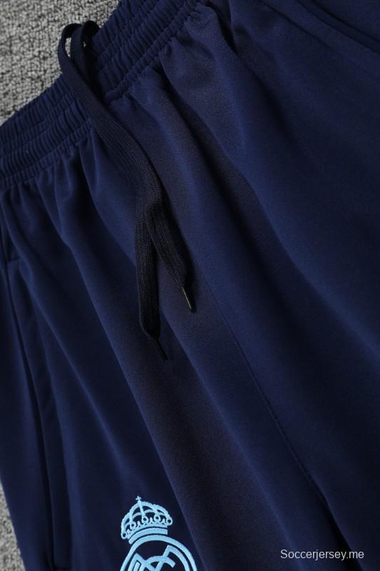 25/26 هودي ريال مدريد أزرق بقبعة زرقاء + بنطلون طويل