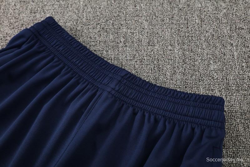 25/26 أتليتيكو مدريد أحمر/أبيض مخطط بأكمام قصيرة + شورت قصير الأكمام/أبيض