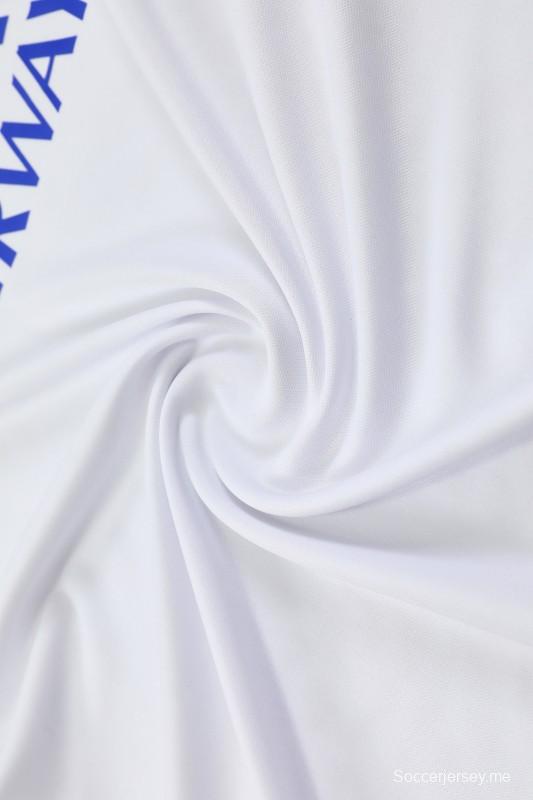 25/26 باريس سان جيرمان قميص أبيض بأكمام قصيرة + شورت أبيض