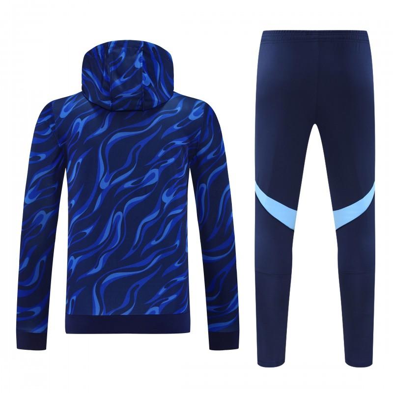 25/26 هودي ريال مدريد أزرق بقبعة زرقاء + بنطلون طويل