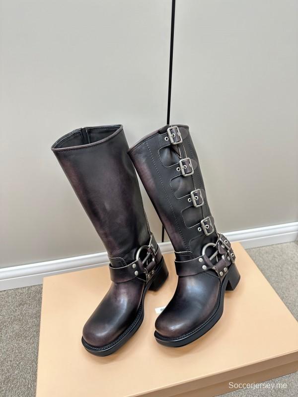 Miu Miu Fall/Winter 2025 Limited Edition Punk Style Martin Boots - LY00500