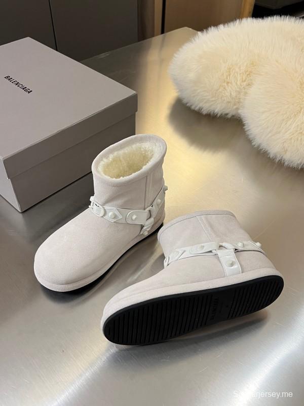 Balenciaga Fall Winter New Buckle Studded Snow Boots - LY00300