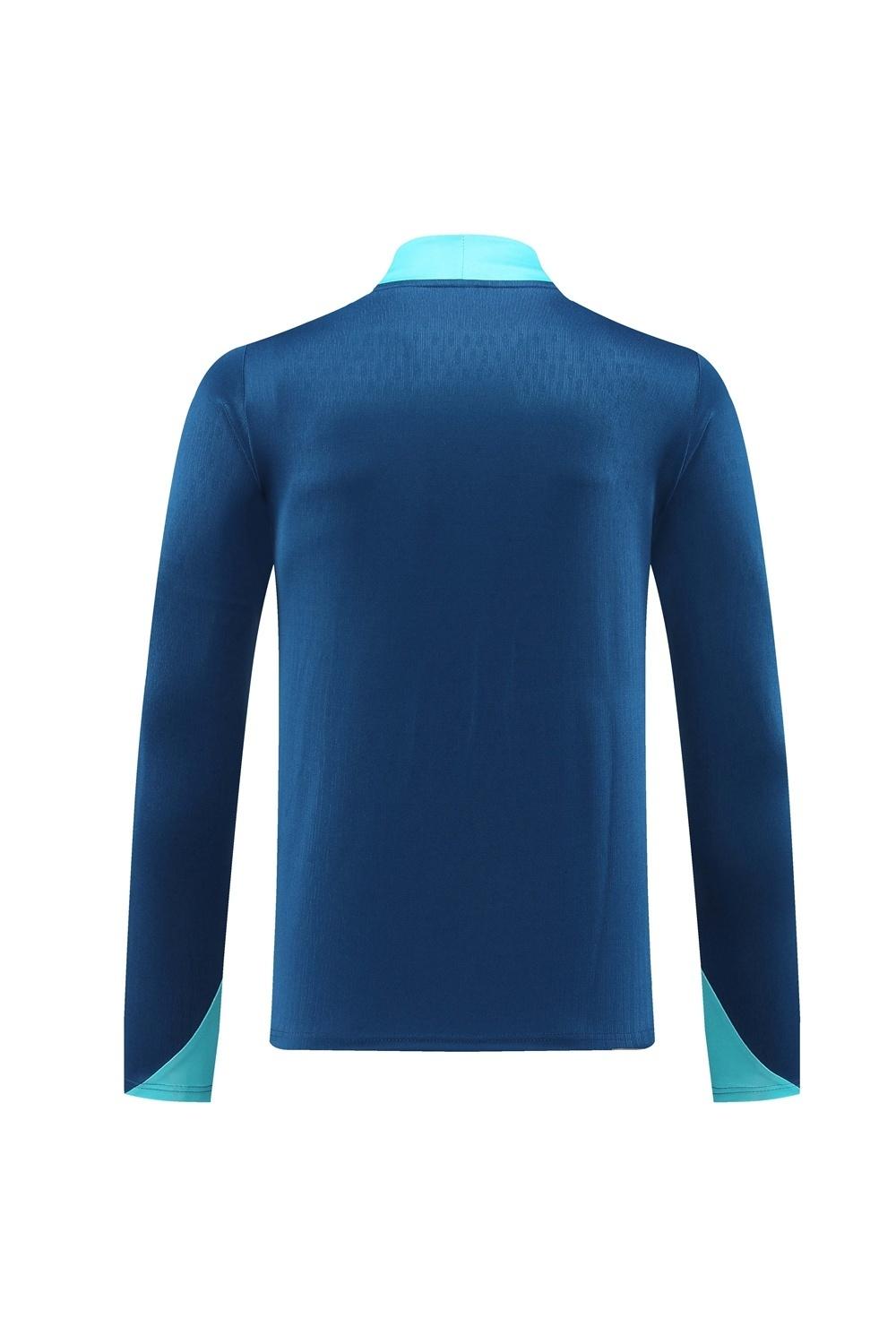 2025 البرتغال 2025 جاكيت أزرق ملكي نصف سحاب + بنطلون طويل