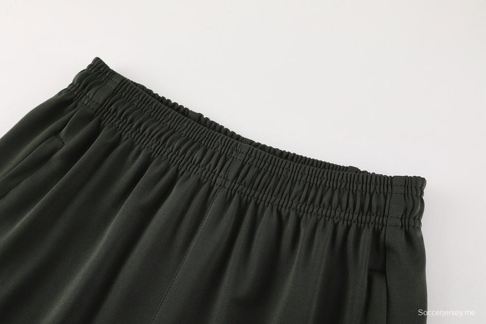 23/24 برشلونة أخضر داكن S-2XL أخضر غامق S-2XL جاكيت نصف سحاب + بنطلون طويل