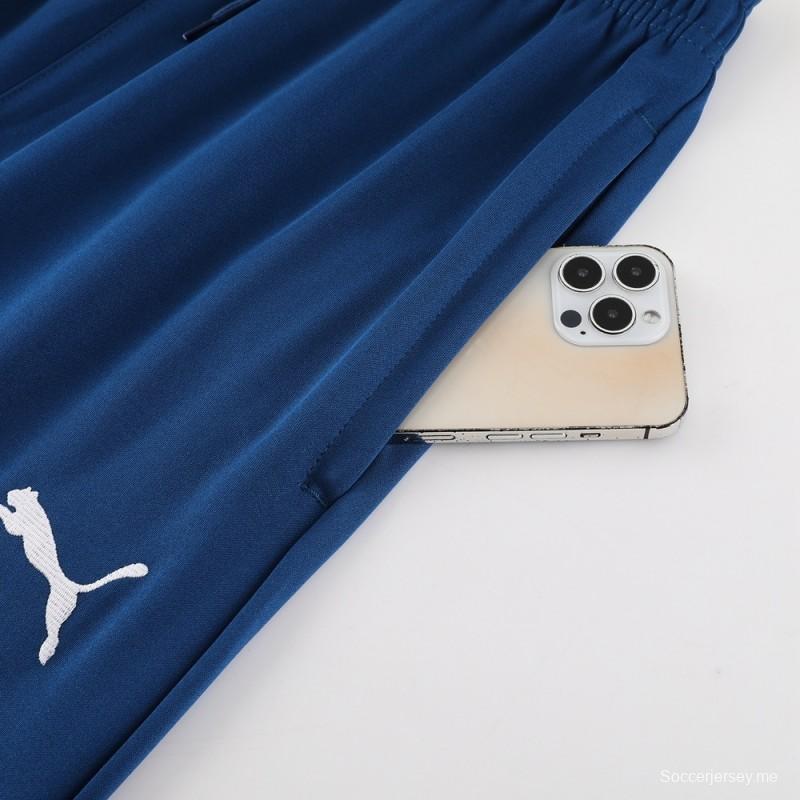 25/26 مانشستر سيتي سترة نصف سحاب أزرق سماوي أزرق سماوي+بنطلون طويل