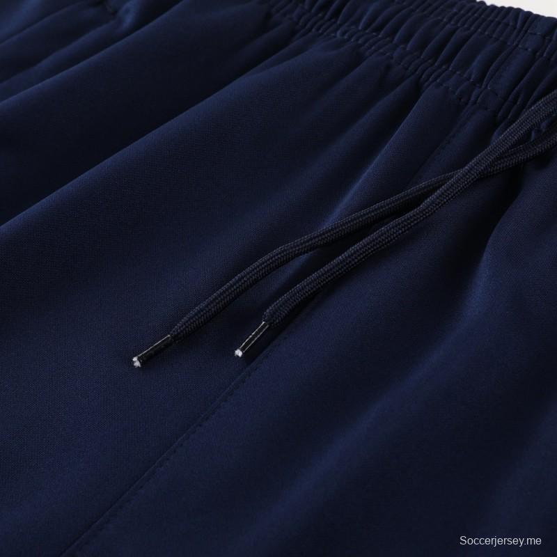 23/24 فريق باريس سان جيرمان أزرق ملكي S-2XL سترة نصف سحاب + بنطلون طويل