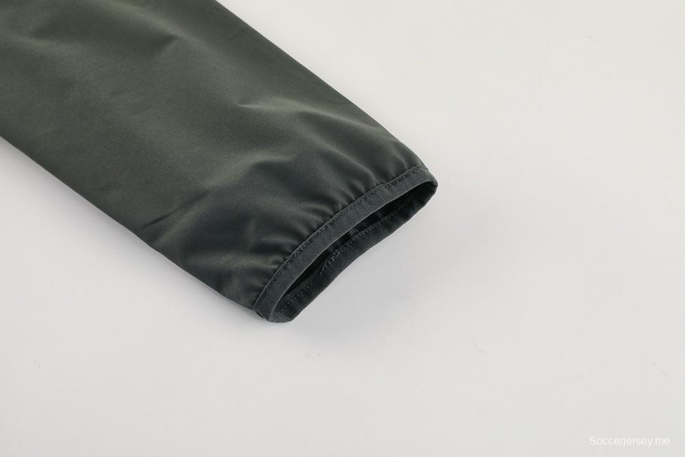 25/26 ريال مدريد جاكيت أخضر فاتح نصف سحاب أخضر + بنطلون طويل S-3XL