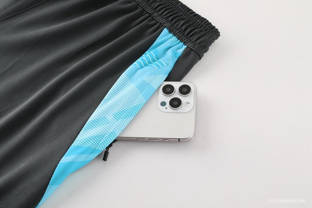 2025 الأرجنتين 2025 كم قصير رمادي داكن + شورت كرة قدم قصير رمادي داكن