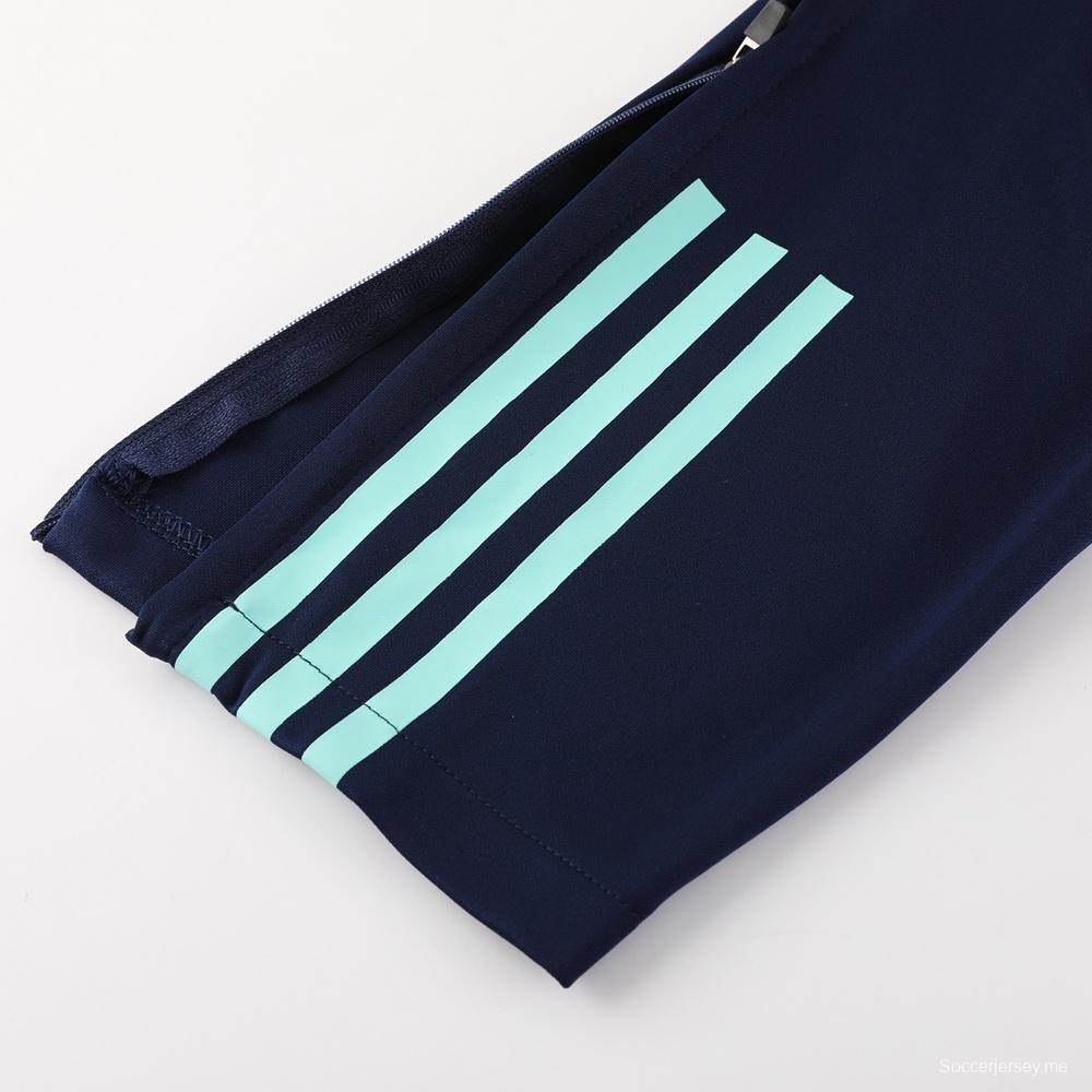 23/24 أجاكس أبيض S-2XL سترة نصف سحاب + بنطلون طويل + بنطلون طويل