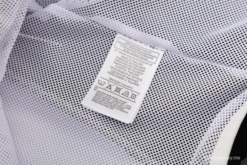 25/26 ريال مدريد جاكيت أبيض نصف سحاب + بنطلون طويل S-3XL