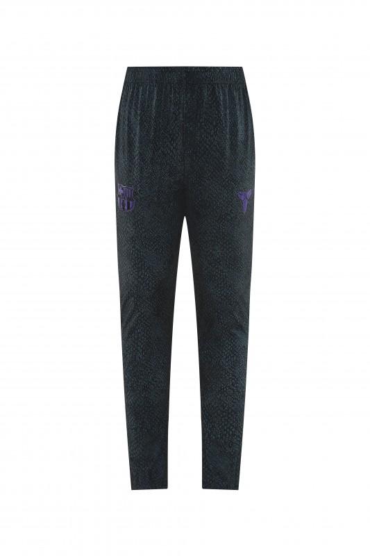 25/26 برشلونة أسود S-3XL أسود جاكيت نصف سحاب + بنطلون طويل + بنطلون طويل