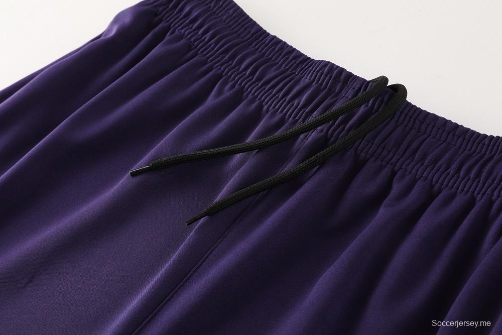 2025 إنجلترا 2025 جاكيت إنجليزي بنصف سحاب بنفسجي + بنطلون طويل