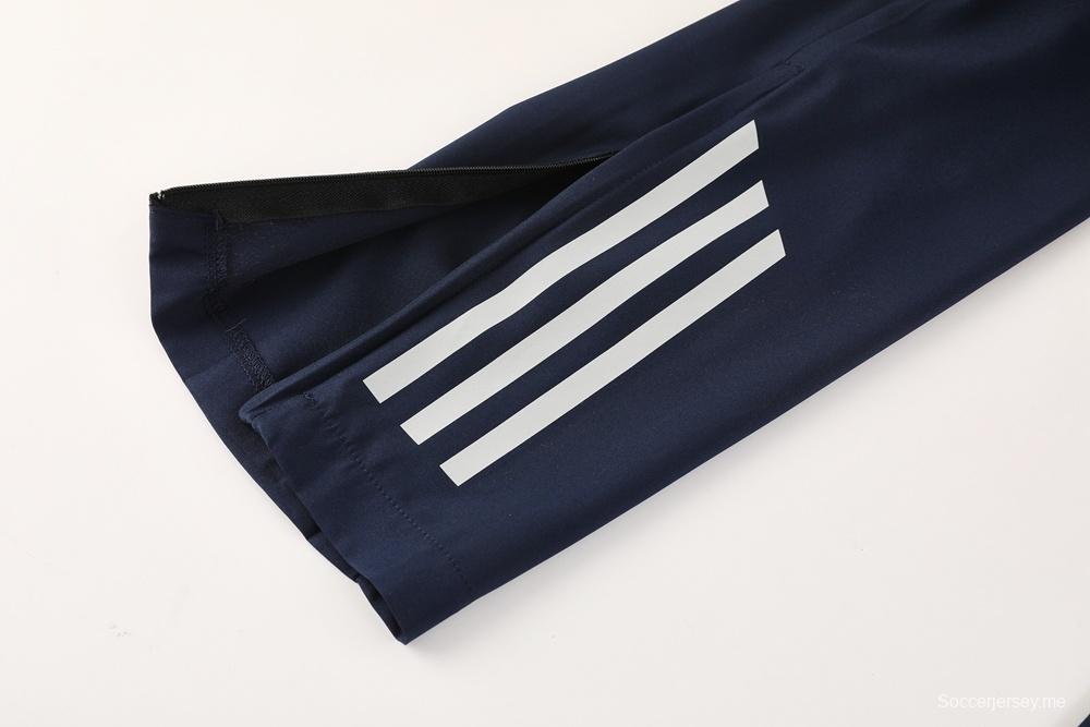 25/26 أرسنال جاكيت أزرق نصف سحاب أزرق + بنطلون طويل S-3XL