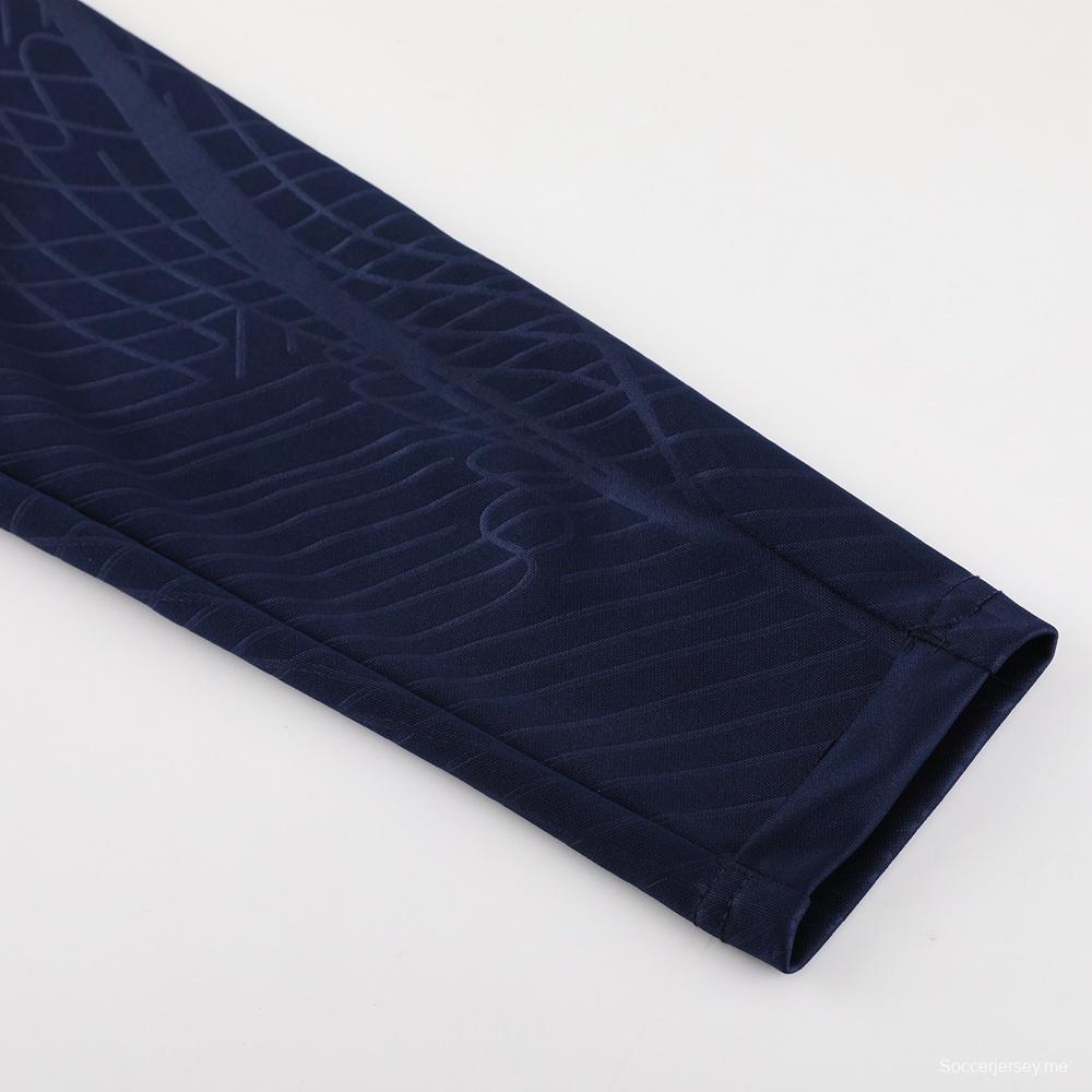 23/24 فريق باريس سان جيرمان أزرق ملكي S-2XL سترة نصف سحاب + بنطلون طويل