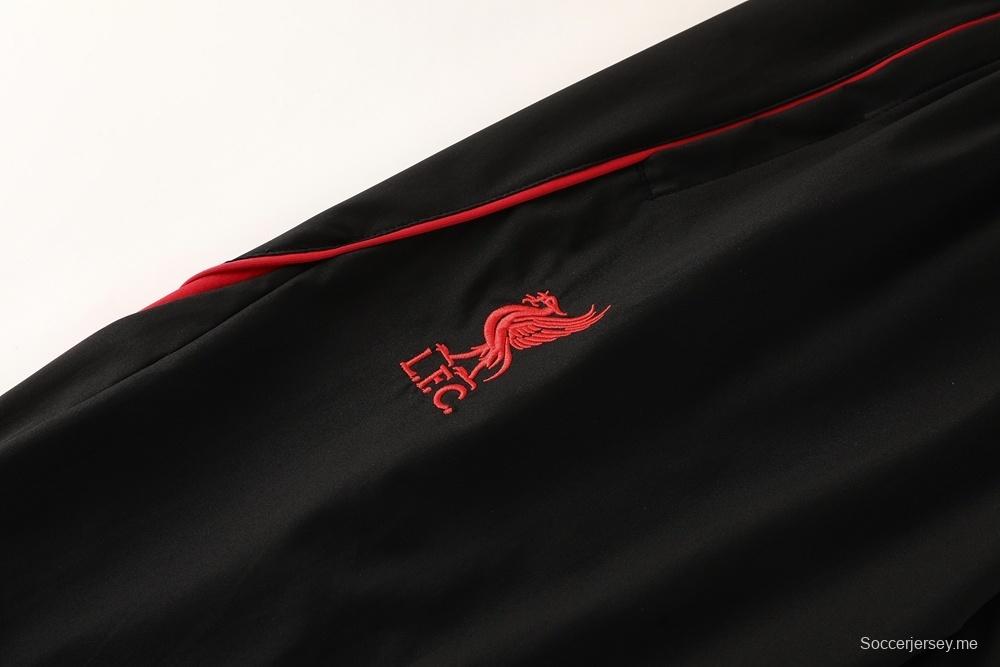 25/26 ليفربول أبيض S-2XL ليفربول سترة نصف سحاب + بنطلون طويل + أبيض S-2XL