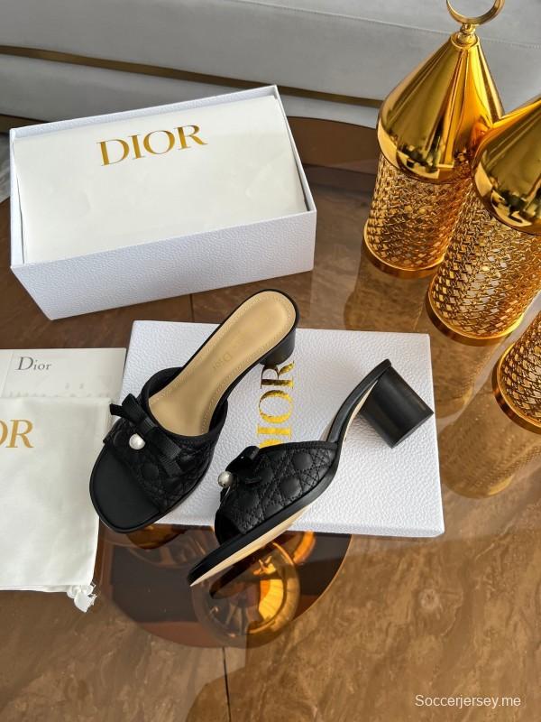 Dior Dway High Heel Sandals with Embroidered Logo - LY00270