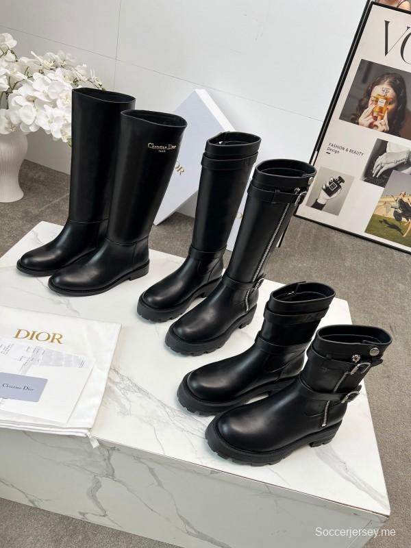 ديور 2025/س 2025/س حذاء ريترو على الطراز البريطاني القديم بروغ على طراز الفارس الجديد - LY00390