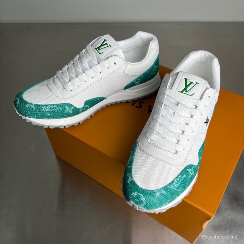 حذاء كاجوال كاجوال من لويس فويتون رن أواي من الجلد برباط عند الأصابع المستديرة - YC