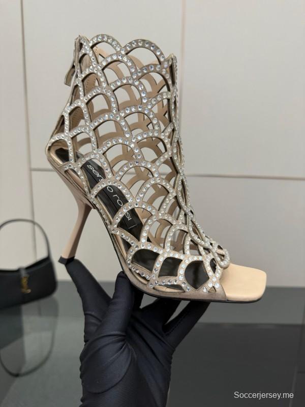 مجموعة صنادل حورية البحر 2025/SS من سيرجيو روسي بتصميم شبكة صيد السمك - KFY00470