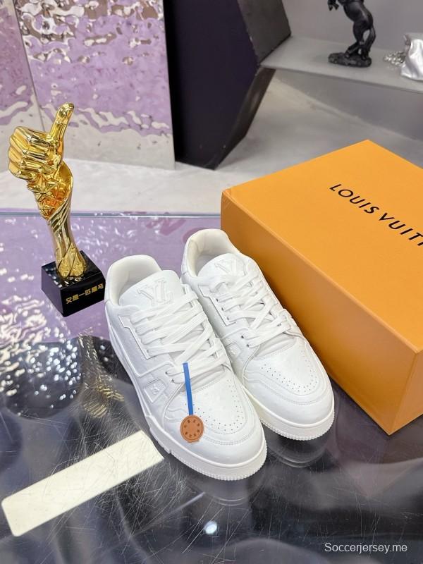 سلسلة أحذية لويس فويتون LV Trainer LV الرياضية الطويلة بنقشة النعام - AS00400