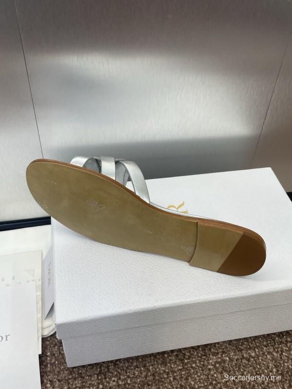 صنادل ديور D-Club D-Club جيلي ملون مجوف بحزام متقاطع للنساء - KFY00280