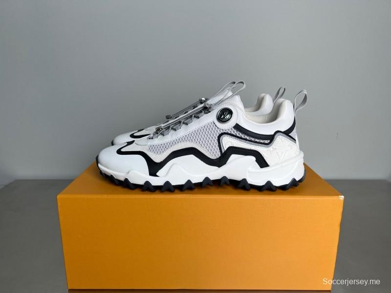 حذاء LV RUSH RUSH من جلد العجل المعدني LV الدائري الدائري المقاوم للانزلاق ذو تصميم كاجوال منخفض - YC