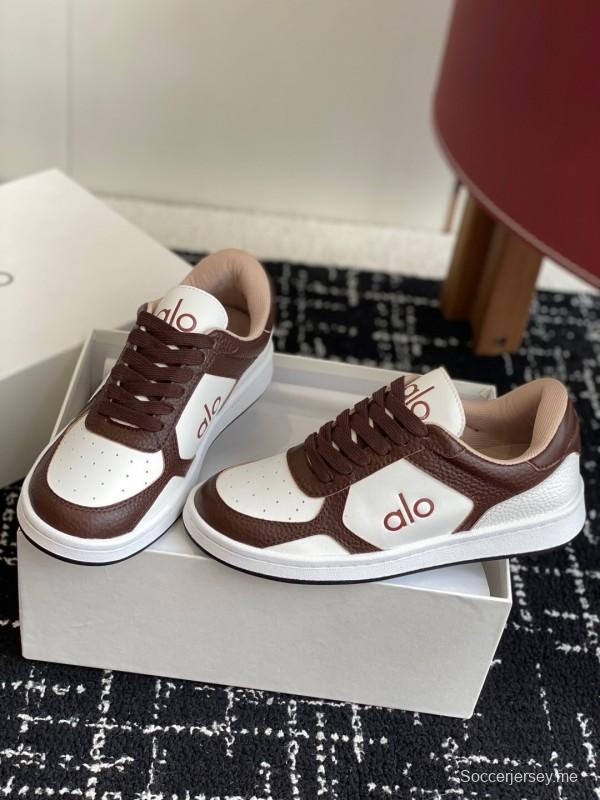 حذاء رياضي أبيض بلونين من ألو 2025 س س س بنعل أبيض مكتنزة مريحة كاجوال - KFY00280