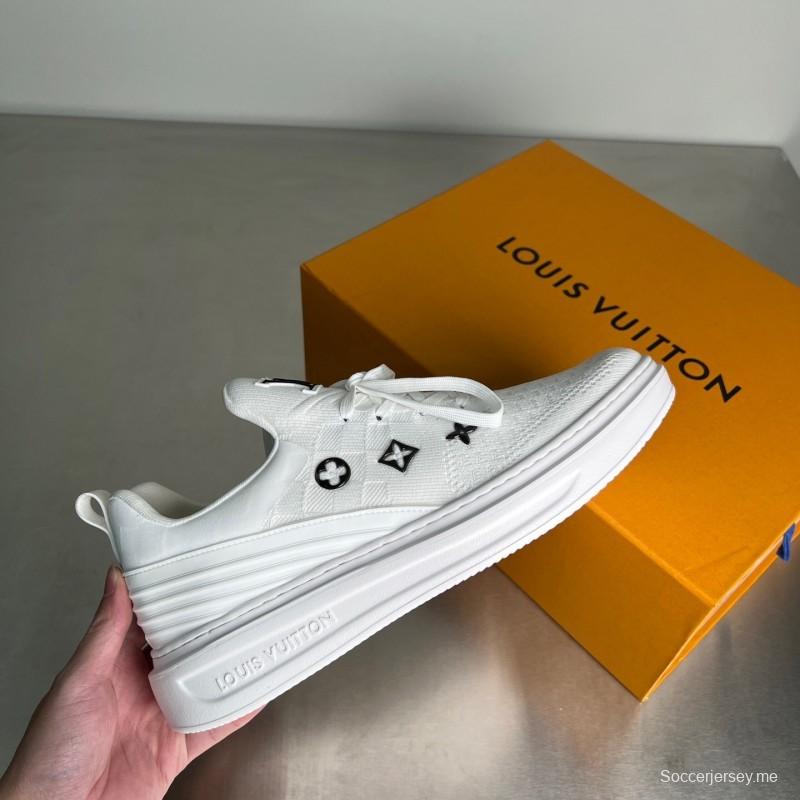 حذاء رياضي منسوج من لويس فويتون بيفرلي هيلز بنعل رياضي محبوك بنقشة Monogram بنعل إسفنجي IP فوم مستورد - YC