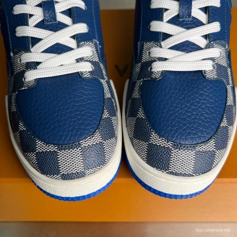 حذاء رياضي فاخر طبق الأصل من لويس فويتون 2025 SS مكرر بشعار مميز ونعل من مادة TPU ثنائية اللون - YC