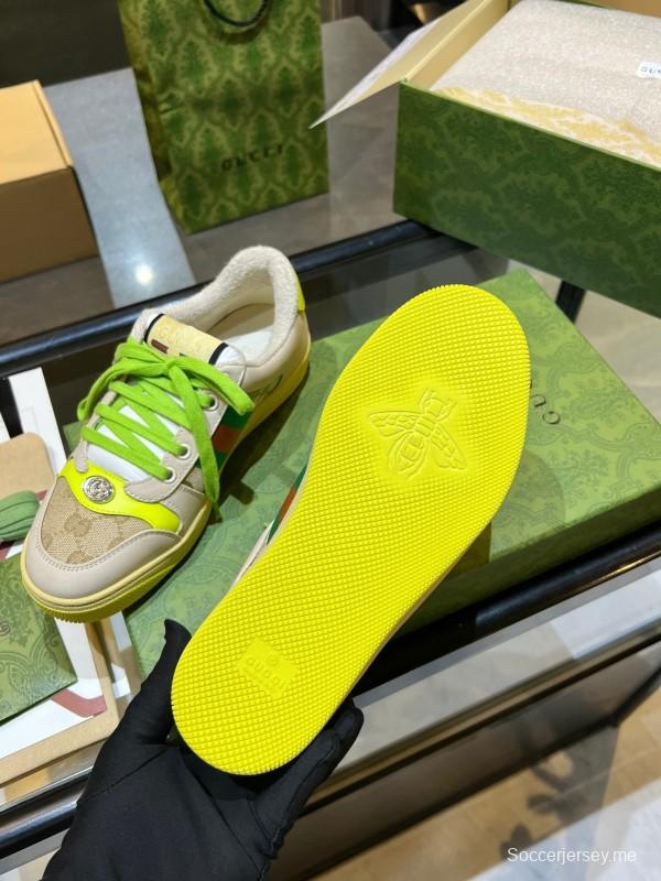 حذاء رياضي من غوتشي بتصميم ريترو 2025 بتصميم ريترو 2025 مع شعار GG المعدني - AS00270